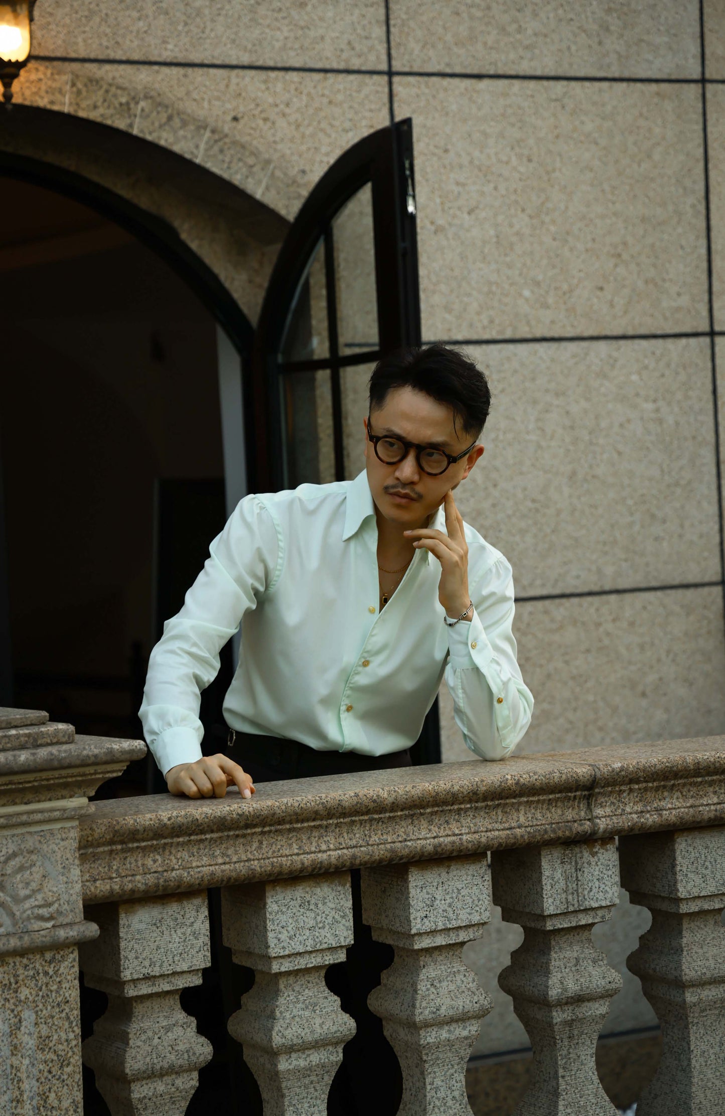 One-piece Collar Shirt — Mist Sage