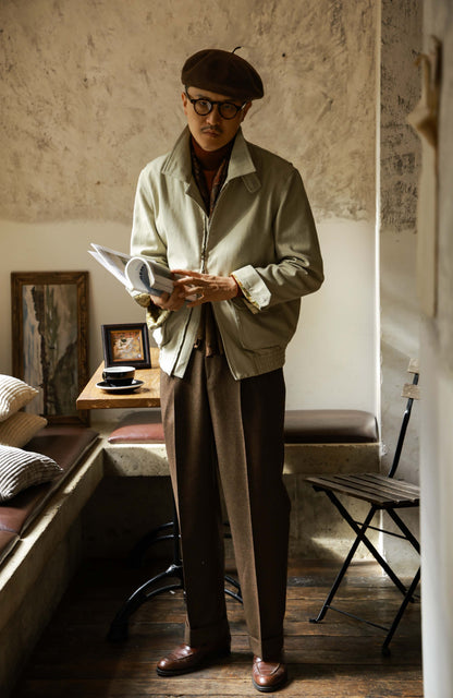 Heavy Cotton Bomber Jacket — Imperial Sand