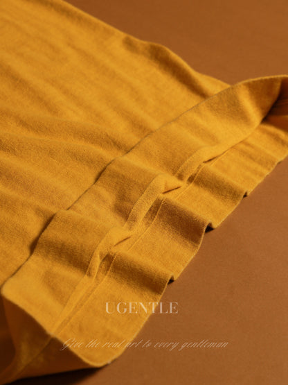 Cotton/Cashmere Classic Polo Amber Gold