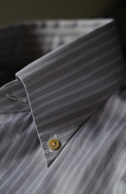 SÖKTAS Cotton Handmade Button-Down Shirt — Rocky Mountains Stripe