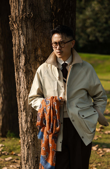 Heavy Cotton Raglan Jacket — Pottery Grey