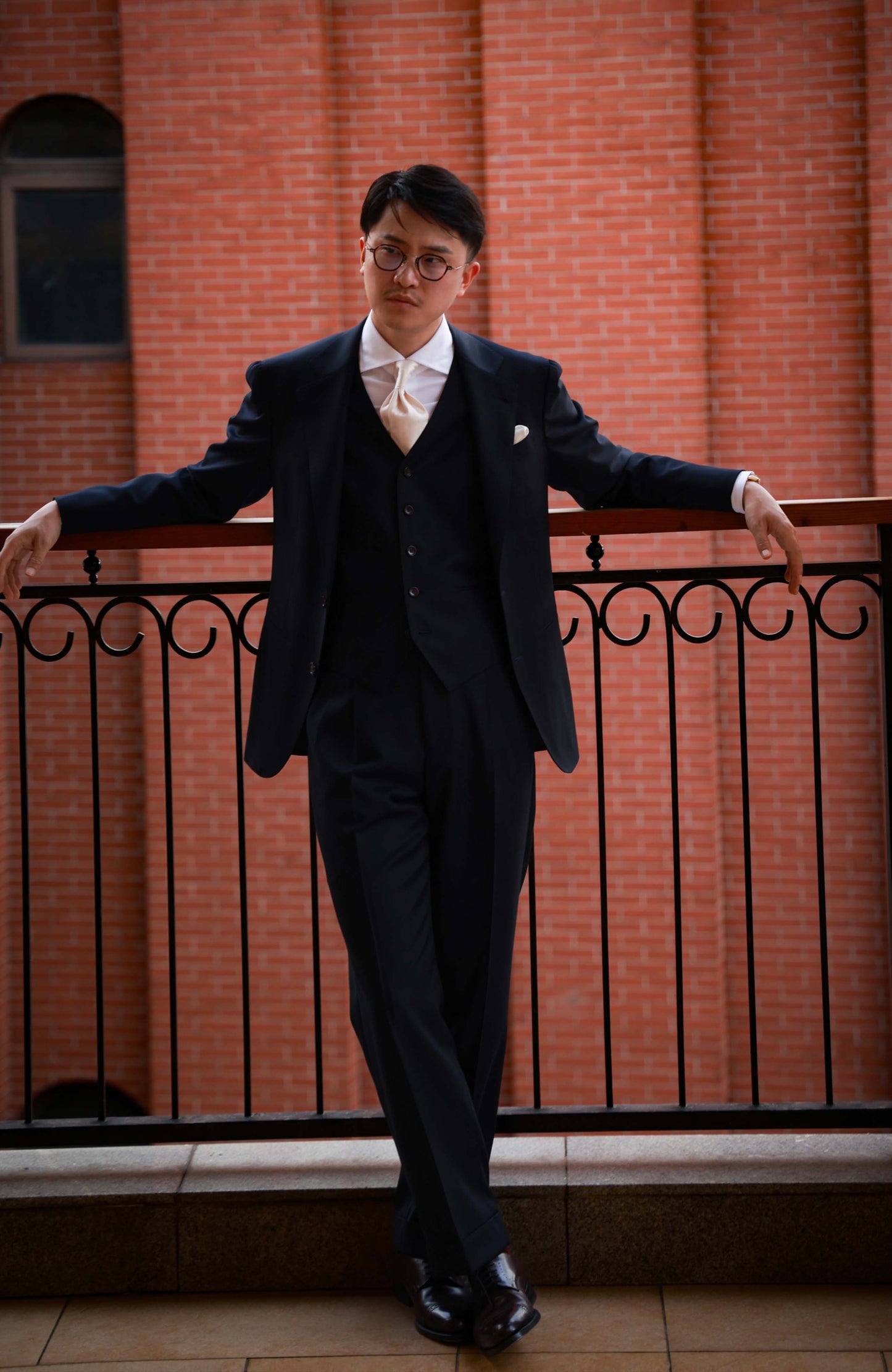 Half-Canvas Single-Breasted Suit Jacket — Midnight Blue