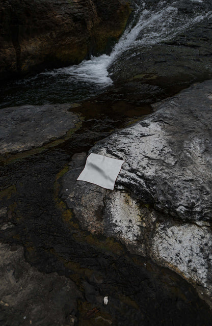 Silk Hand-Rolled Pocket Square — Alpine White