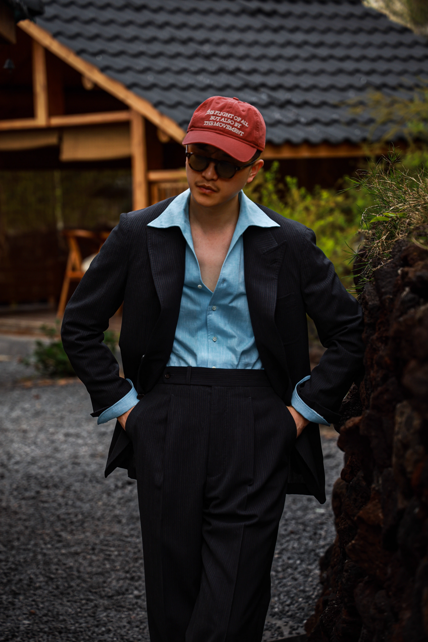 One-piece Collar Shirt — Glacier