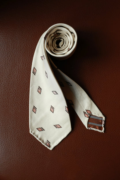 "Diamond Flower Series" tie 3 fold tie 