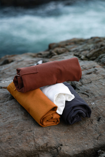 「Sea Salt White」Heavyweight combed cotton Crew Neck Unisex Short-Sleeve T-Shirt