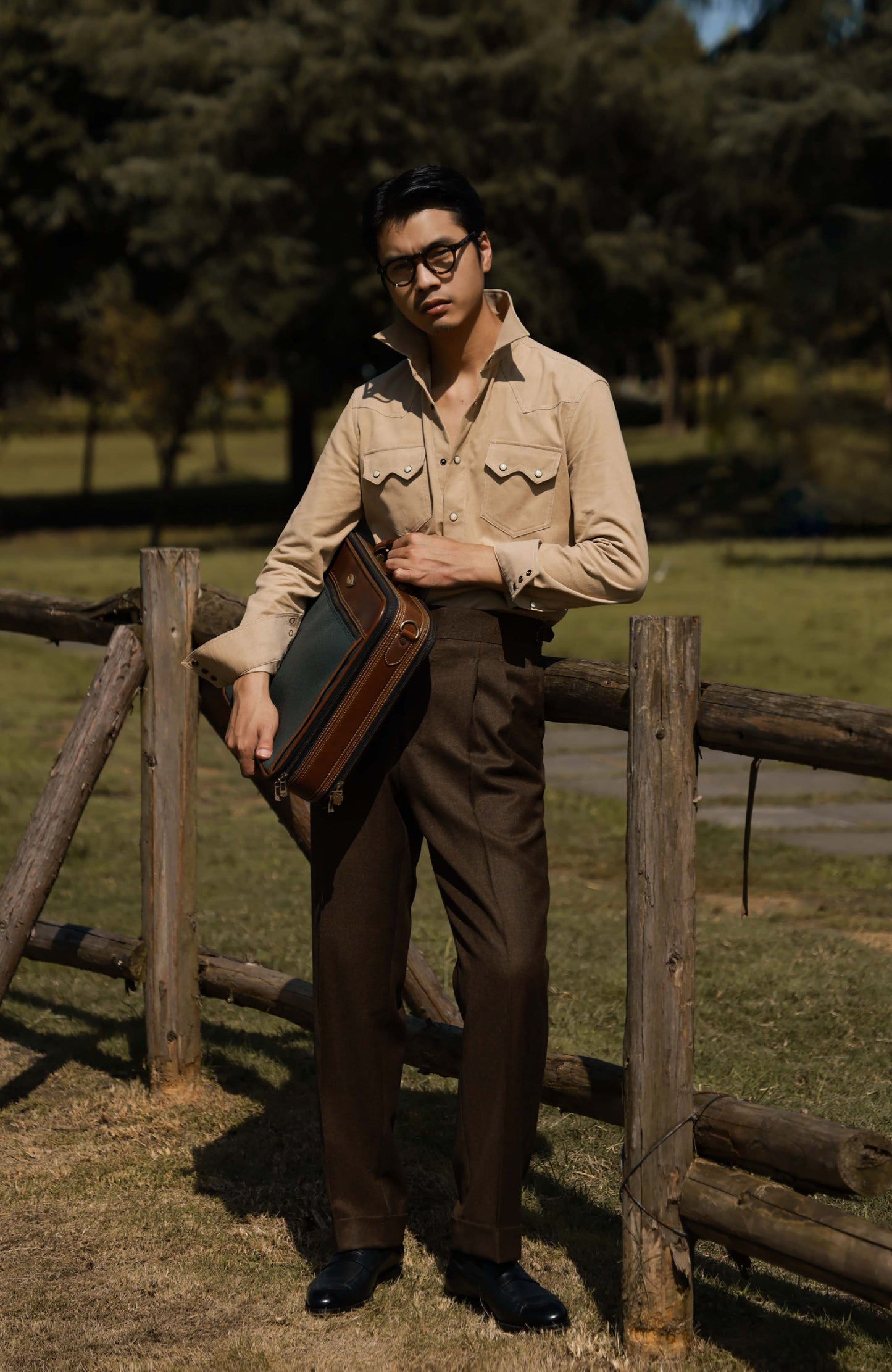 Western Collar Long-Sleeve Shirt(21-Wale Japanese Corduroy) — Autumn Wheat