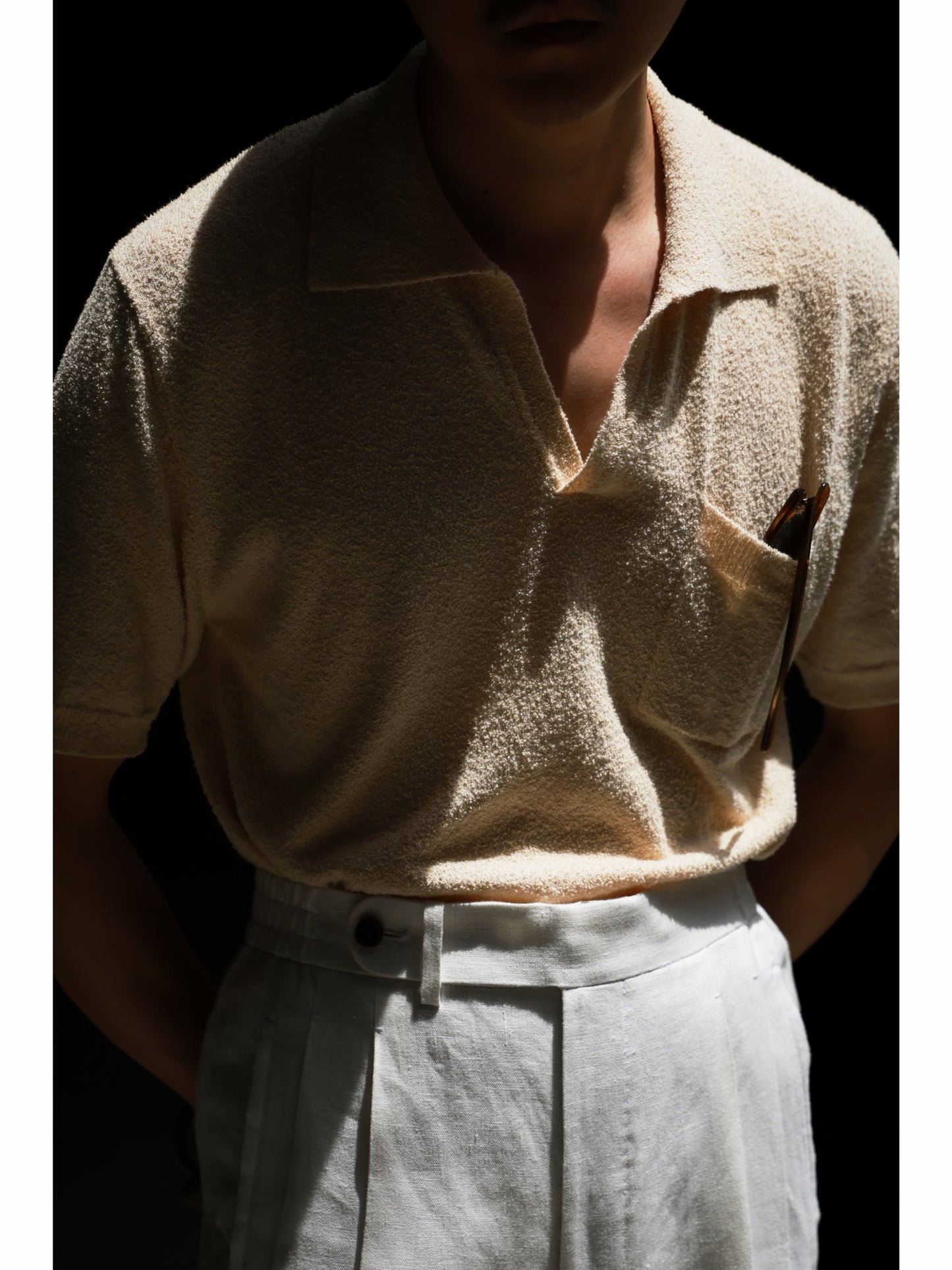「Dune」Terry-Knit Combed-Cotton Short-Sleeve Polo Shirt in the set
