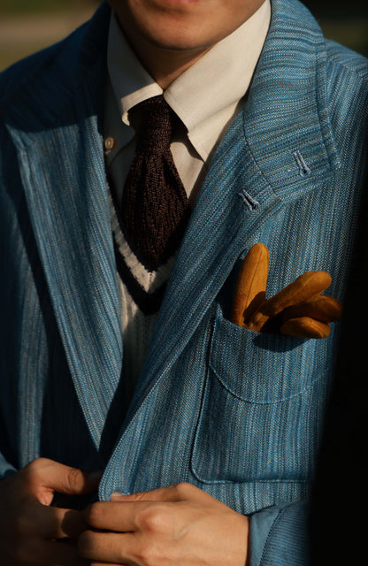 Wool-Linen Teba Field Jacket — Picasso Blue