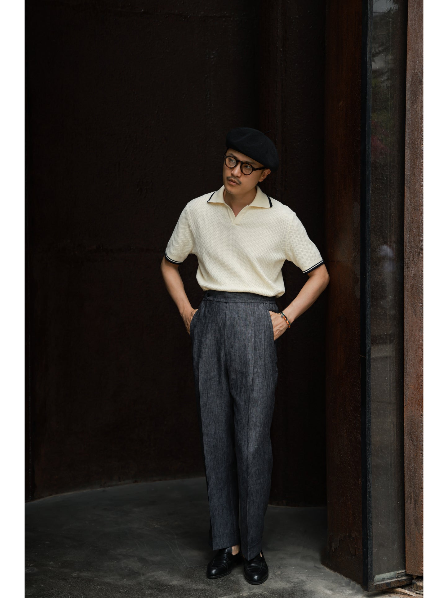 Linen Trousers — Denim