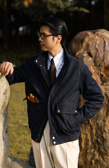 Cotton Washed Jacket — Midnight Denim