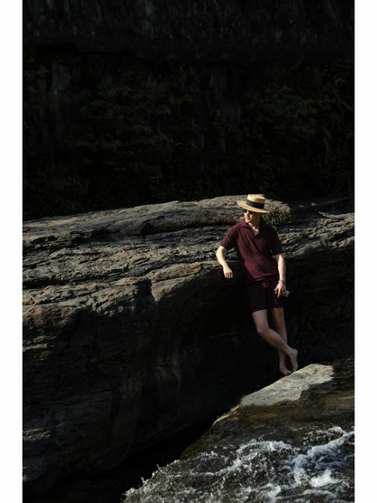 「Scarlet」Terry-Knit Combed-Cotton Shorts in the set