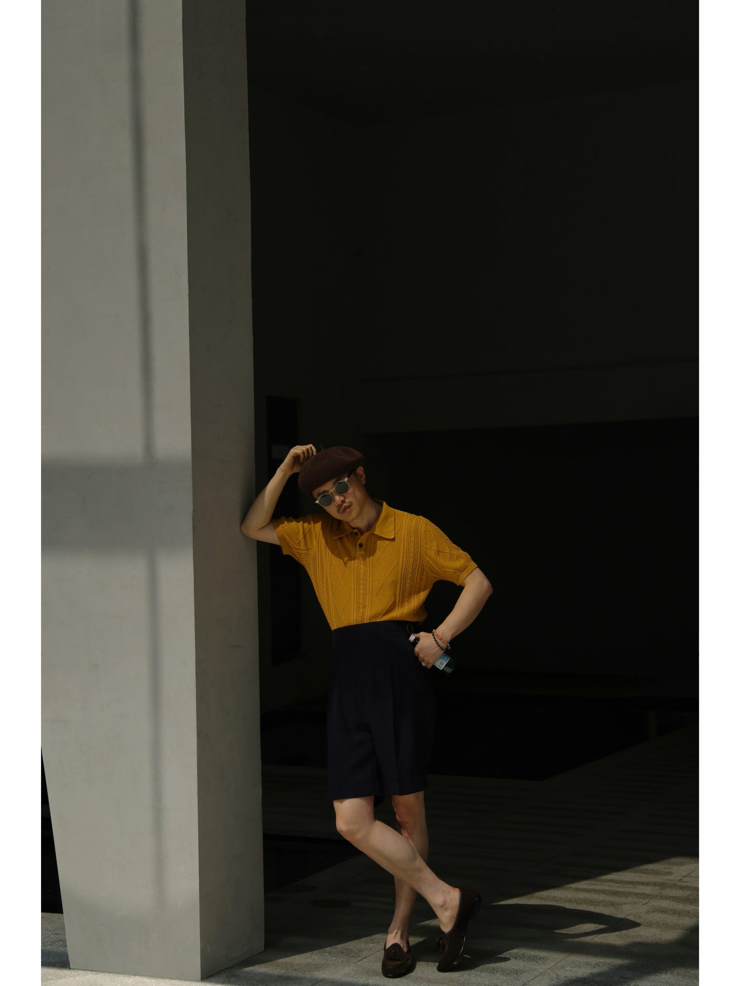 Gurkha Linen Shorts — Navy