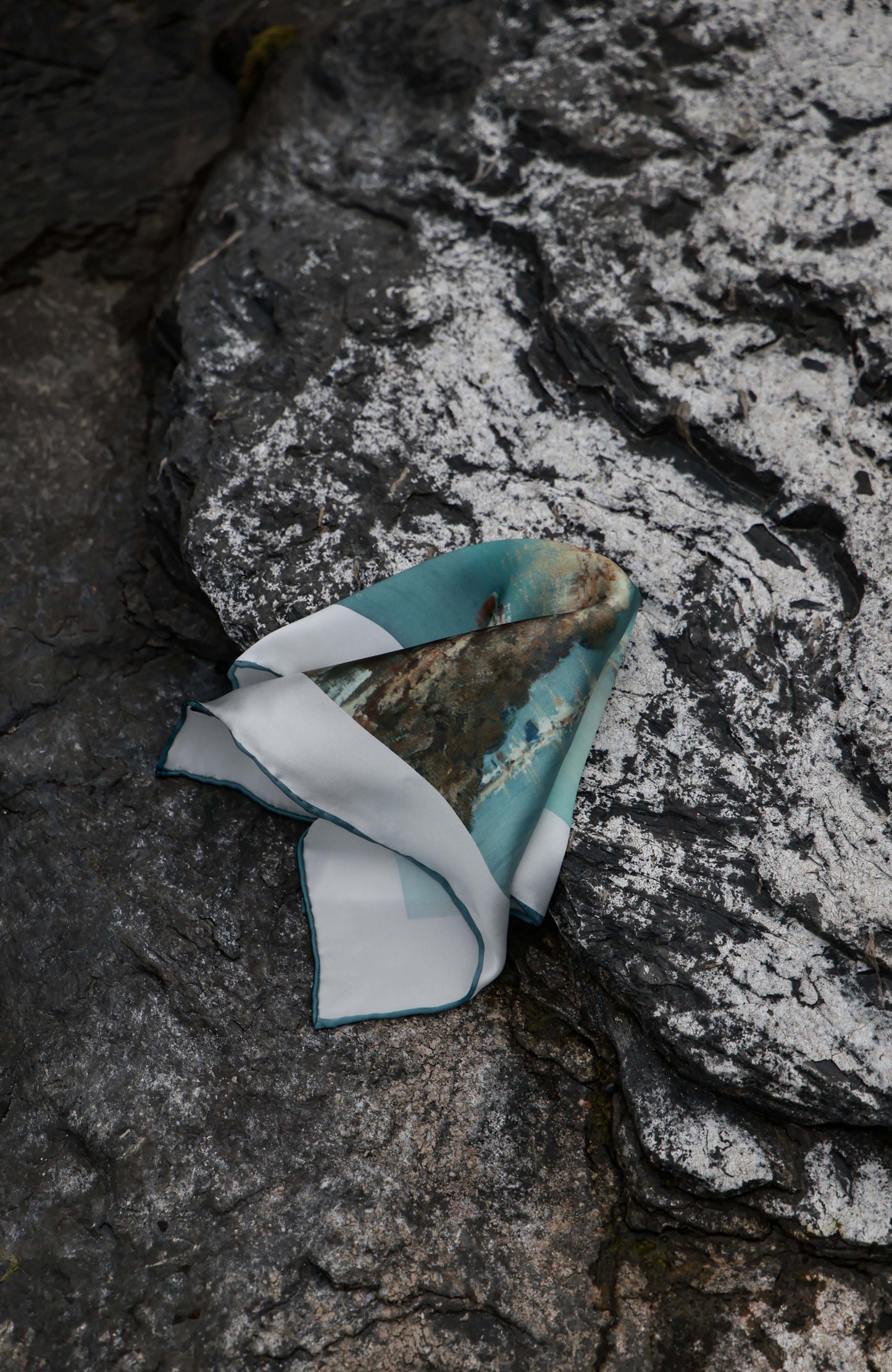 Silk Hand-Rolled Pocket Square — Homeward Sail