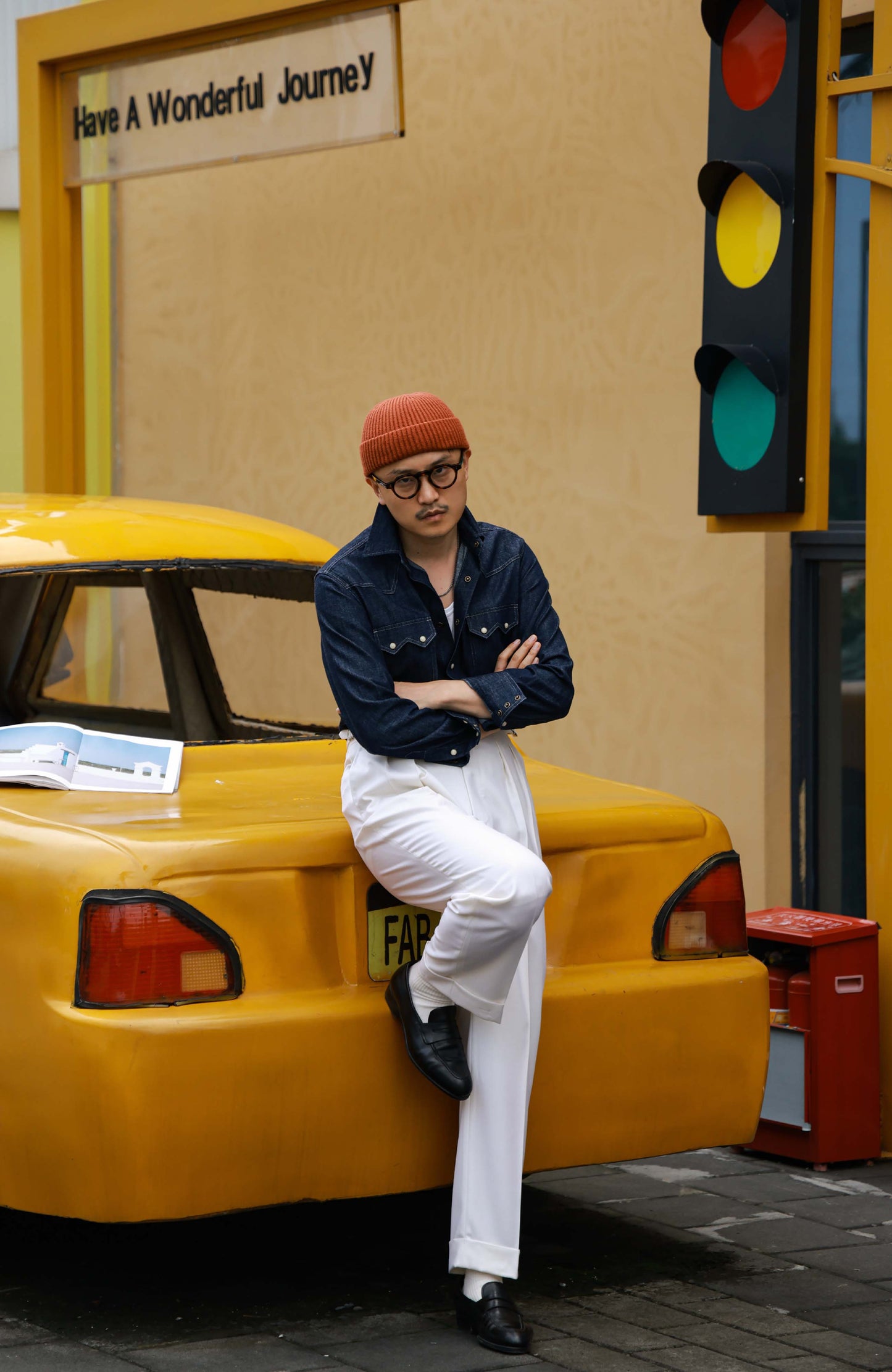 Handcrafted Mini-Point Collar Shirt — Ink Blue Denim