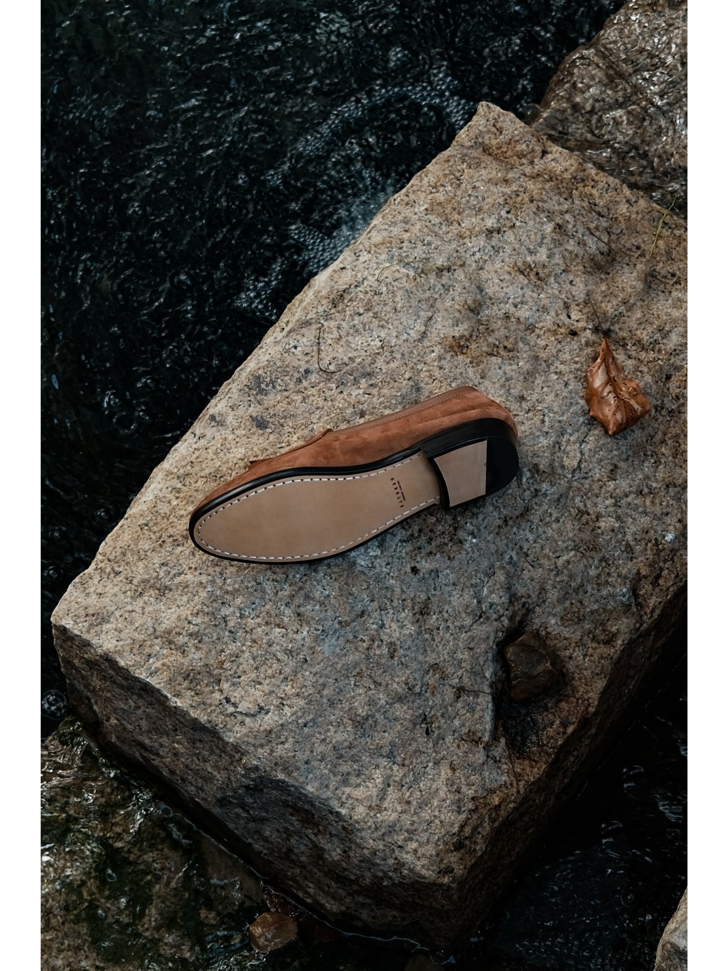 「Terracotta Orange」Belgian Suede Loafers with Calfskin Sole Blake Stitched & Italian Lambswool Lined