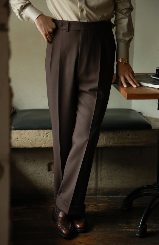 Brown Forest Suit Trousers 