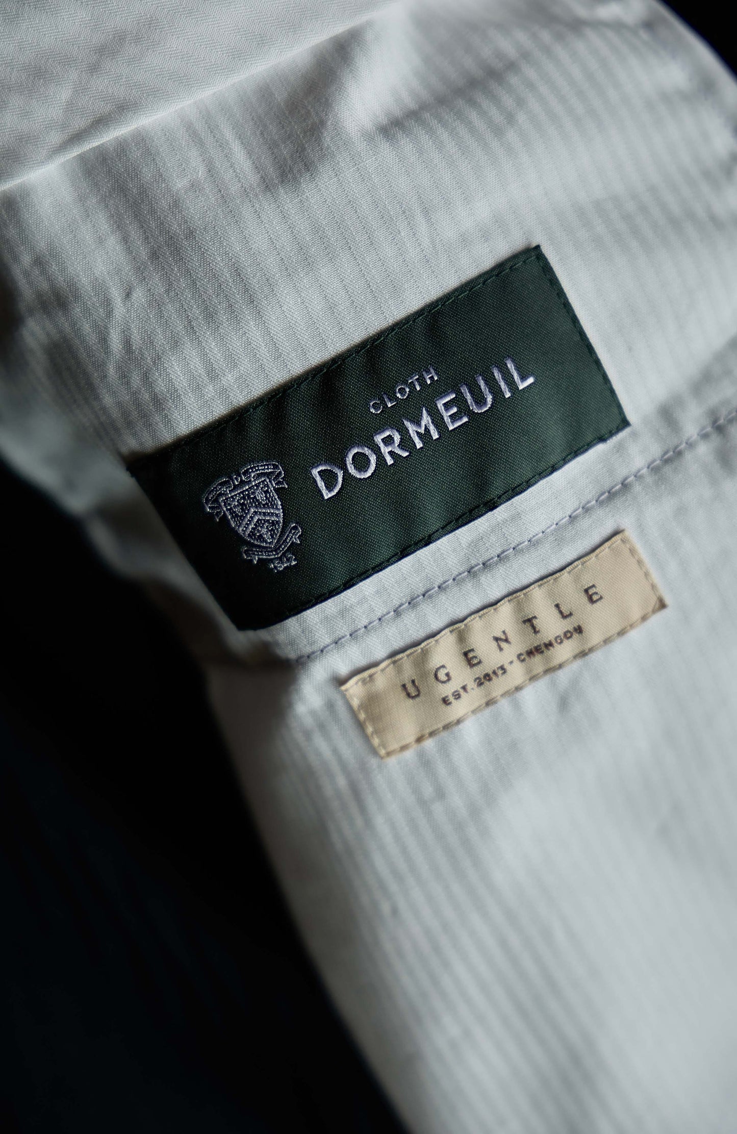Suit Trousers with Parisian Side Adjusters and High-Waisted Double-Pleated(DORMEUIL) — Pencil navy stripe