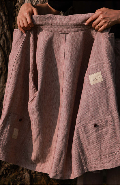 Heavyweight Linen French Five-Pocket Jacket — Terracotta Sand