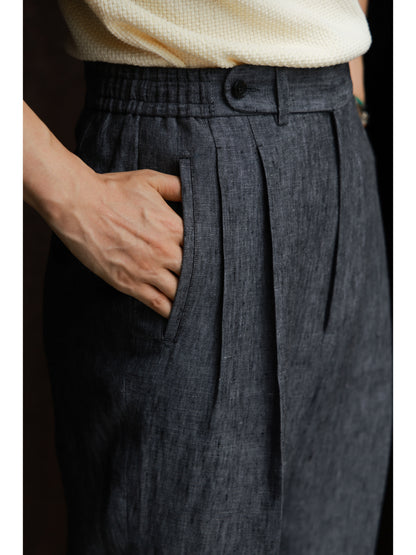 Linen Trousers — Denim