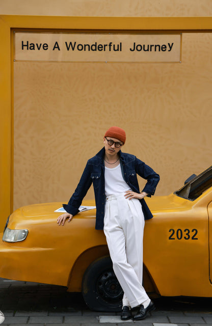 Handcrafted Mini-Point Collar Shirt — Ink Blue Denim