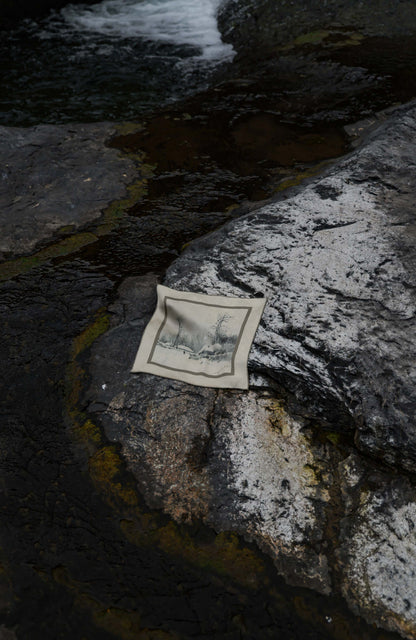 Silk Hand-Rolled Pocket Square — Winter Light