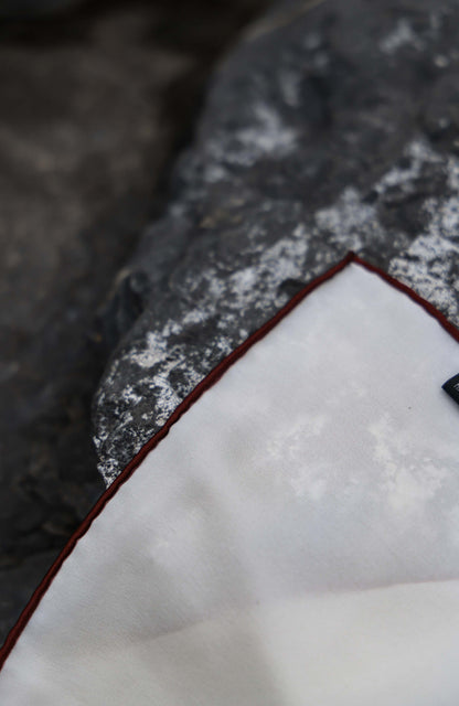 Silk Hand-Rolled Pocket Square — Alpine White