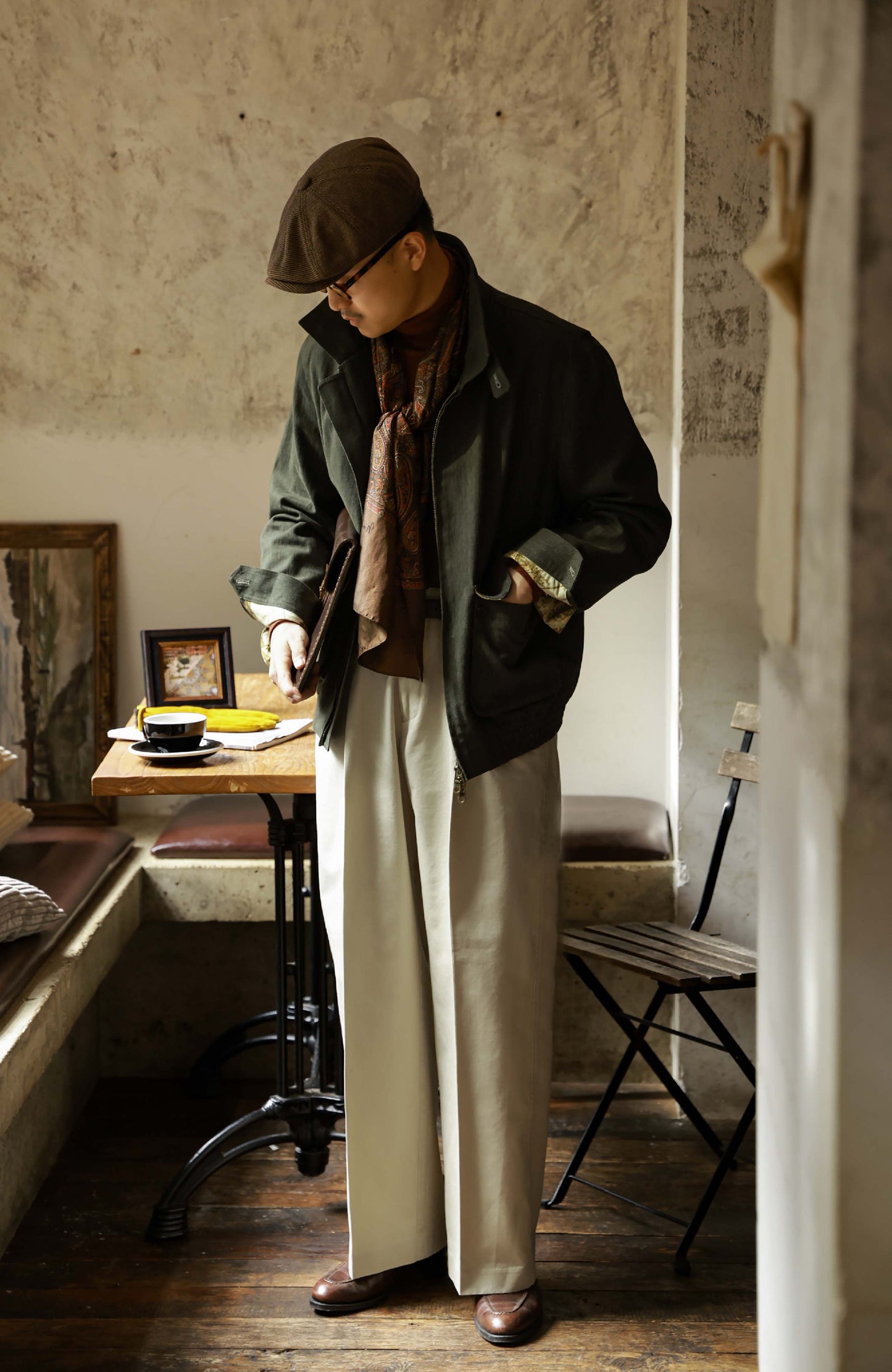 Heavy Cotton Bomber Jacket — Imperial Green