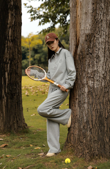 Unisex Long Sleeve Polo Sweatpants — Lunar Gary