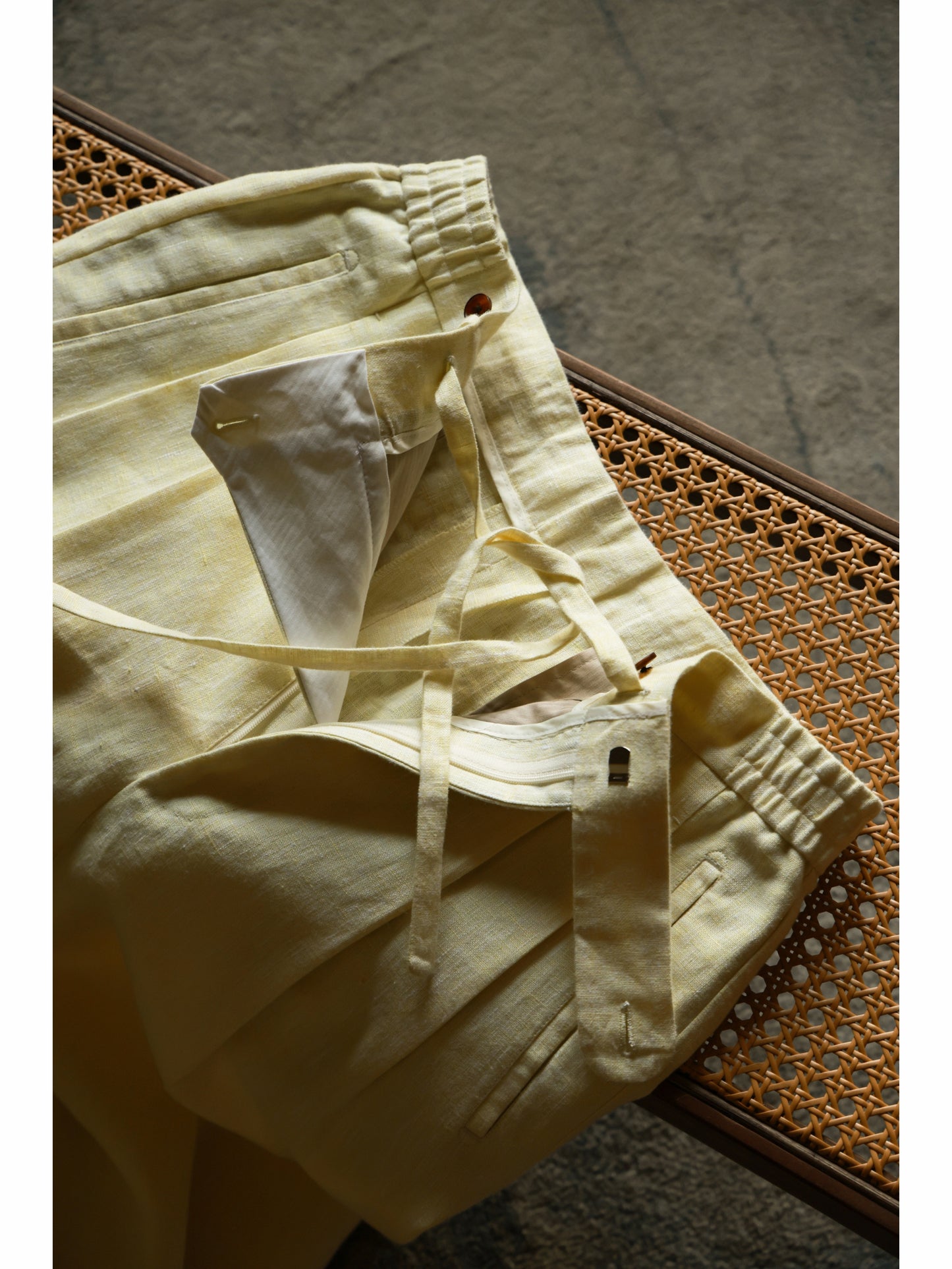 Linen Trousers — Ivory