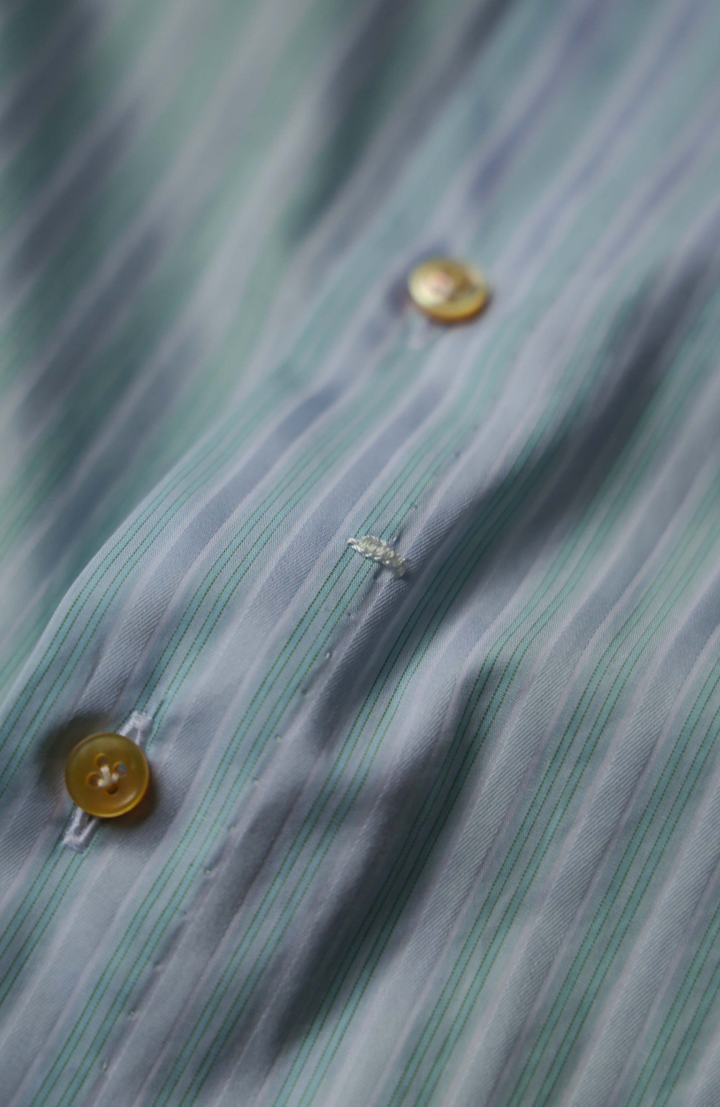 SÖKTAS Cotton Handcrafted Cutaway Collar Shirt — Tuscan Green Stripe