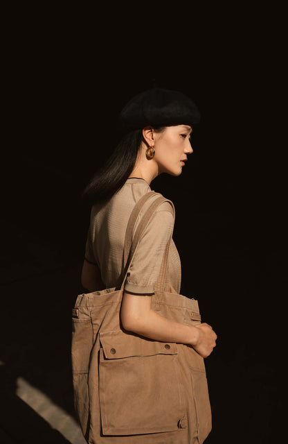 Handmade Linen Beret — Mountain Black