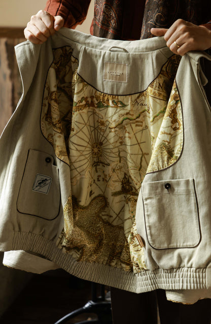 Heavy Cotton Bomber Jacket — Imperial Sand