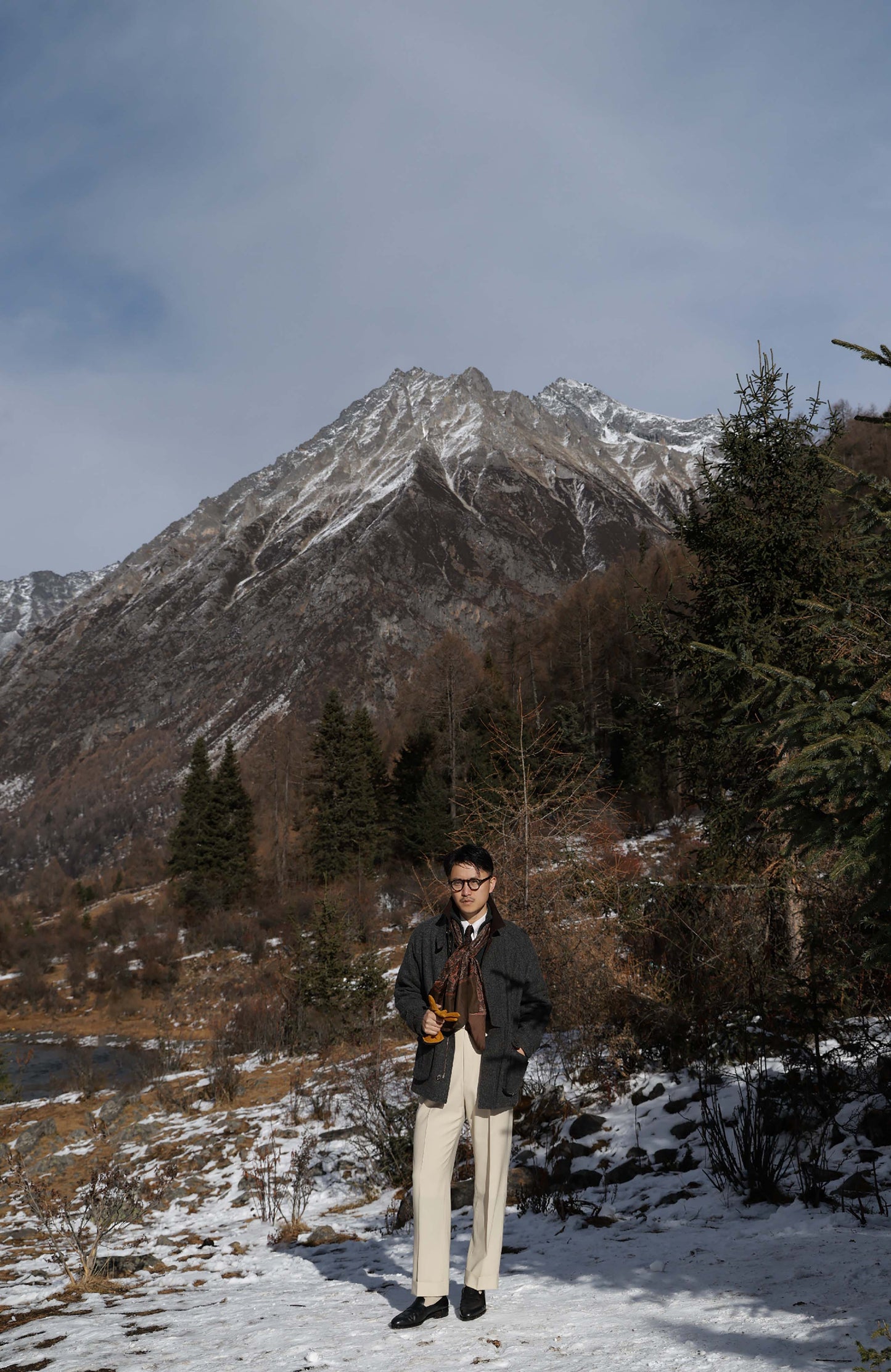 Coarse-Wool Naval Jacket — Graphite Grey