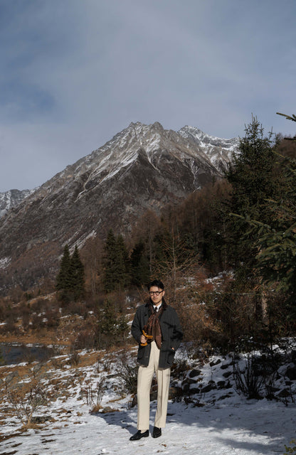 Coarse-Wool Naval Jacket — Graphite Grey