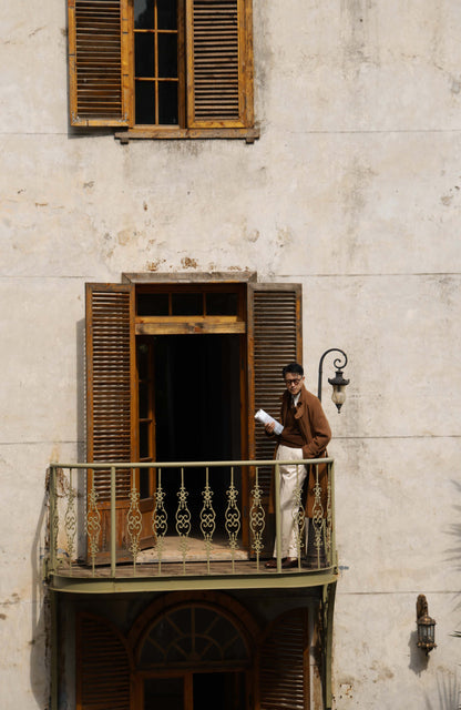 Camel Hair–Wool Blend Single-Breasted Balmacaan Overcoat — Terracotta