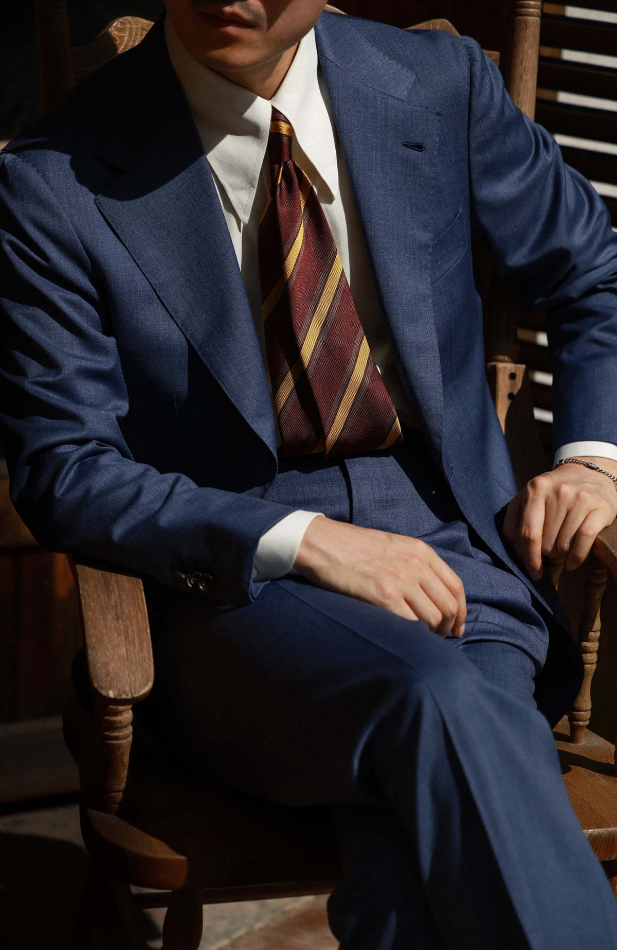 Half-Canvas Single-Breasted Suit Jacket — Polar Atlantic Blue