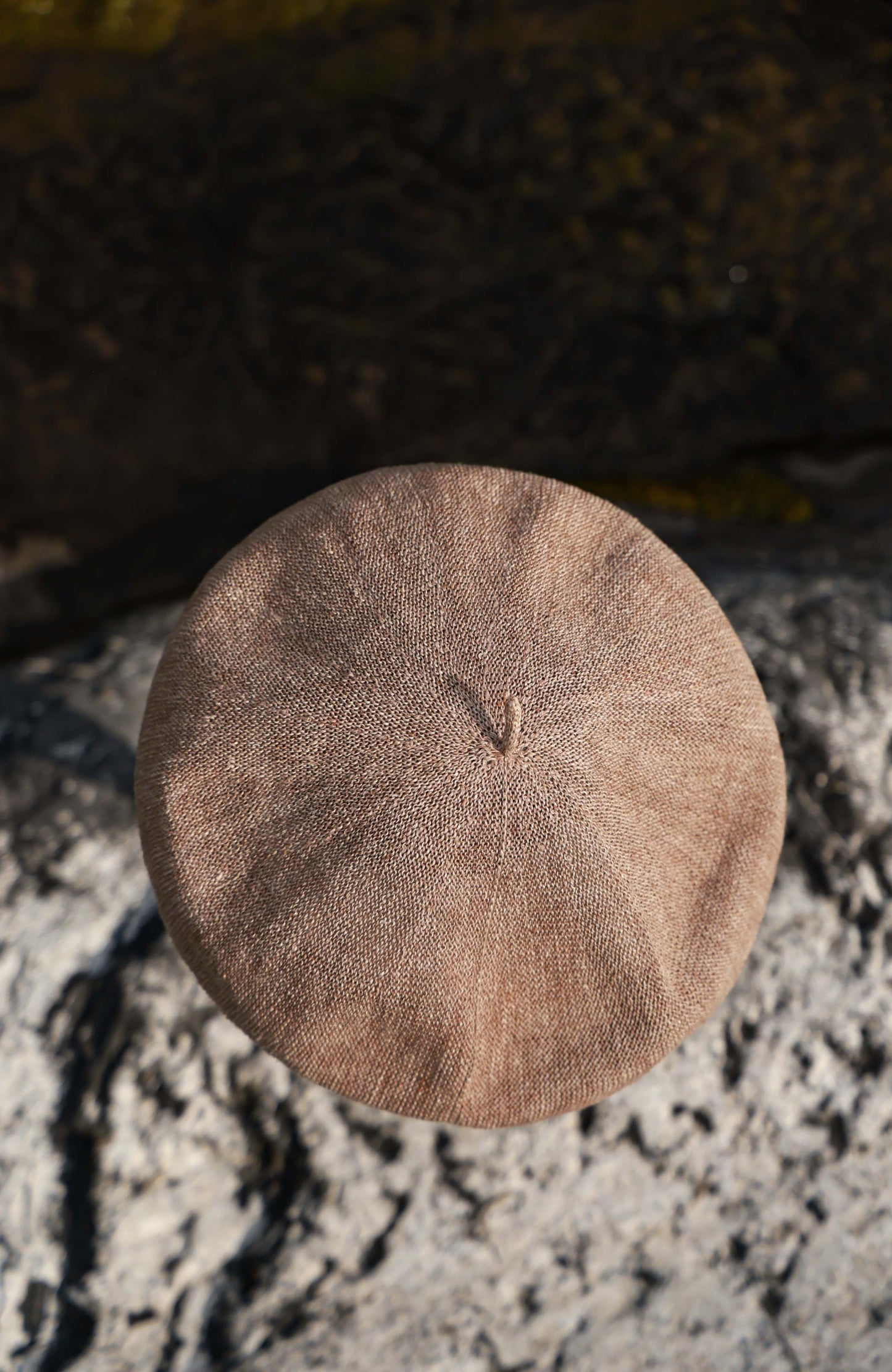 Handmade Linen Beret — Natural Linen