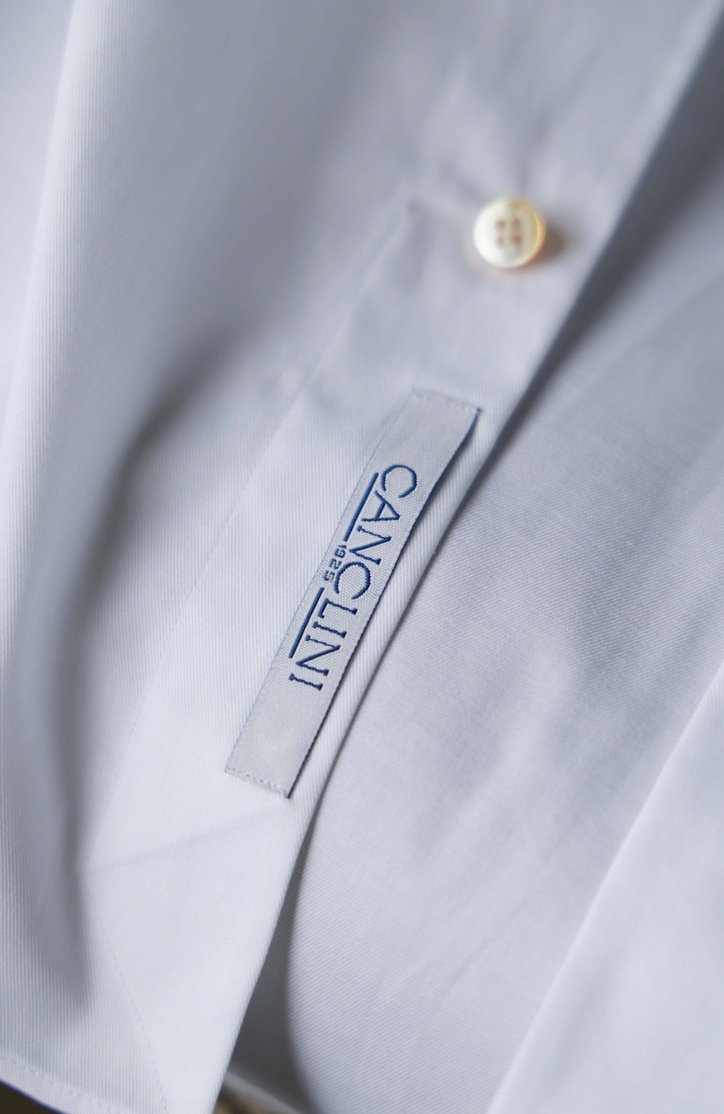 Handcrafted Button-down Collar Shirt in Italian CANCLINI Cotton — Snow Peak White