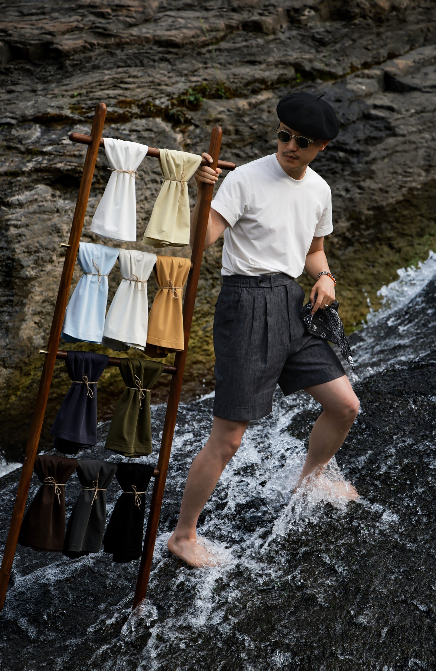 「10-Piece Color Spectrum」Solona-Lyocell-cotton blend Everyday Crew Neck Unisex Short-Sleeve T-Shirt