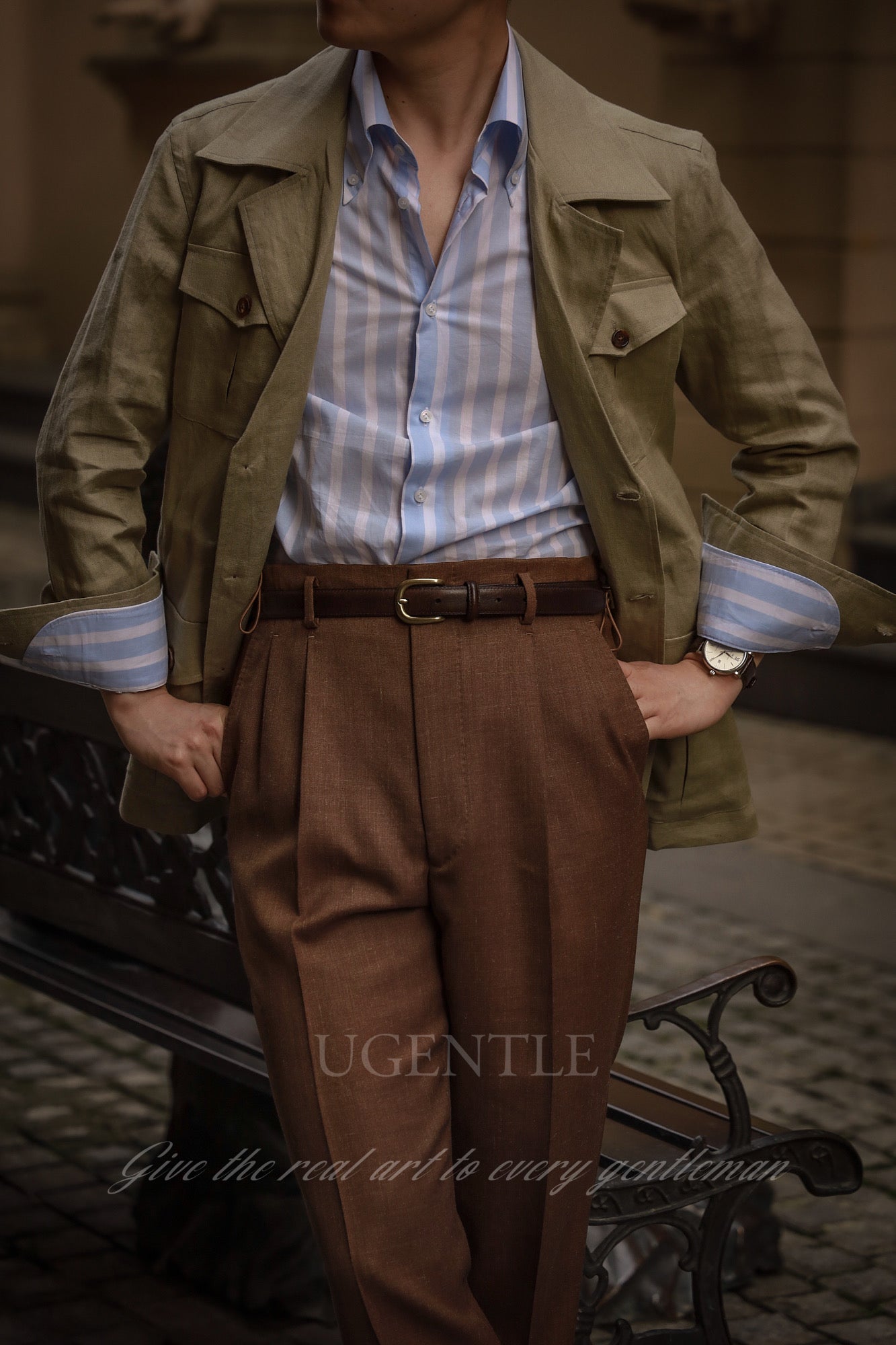 "Hully Tea" Linen Unlined Hunting Jacket 