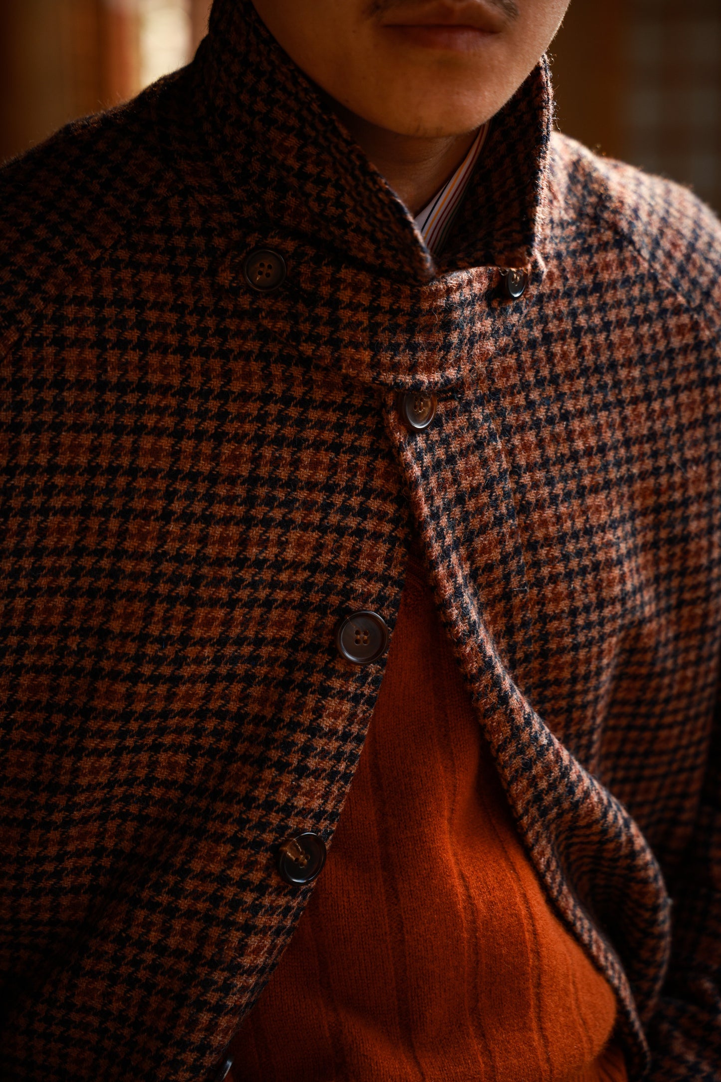 "Makino Brown" raglan sleeve Balmark coat 