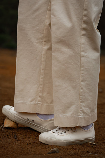 "Sand Color" Gurkha High Waist Wide Leg Casual Pants 