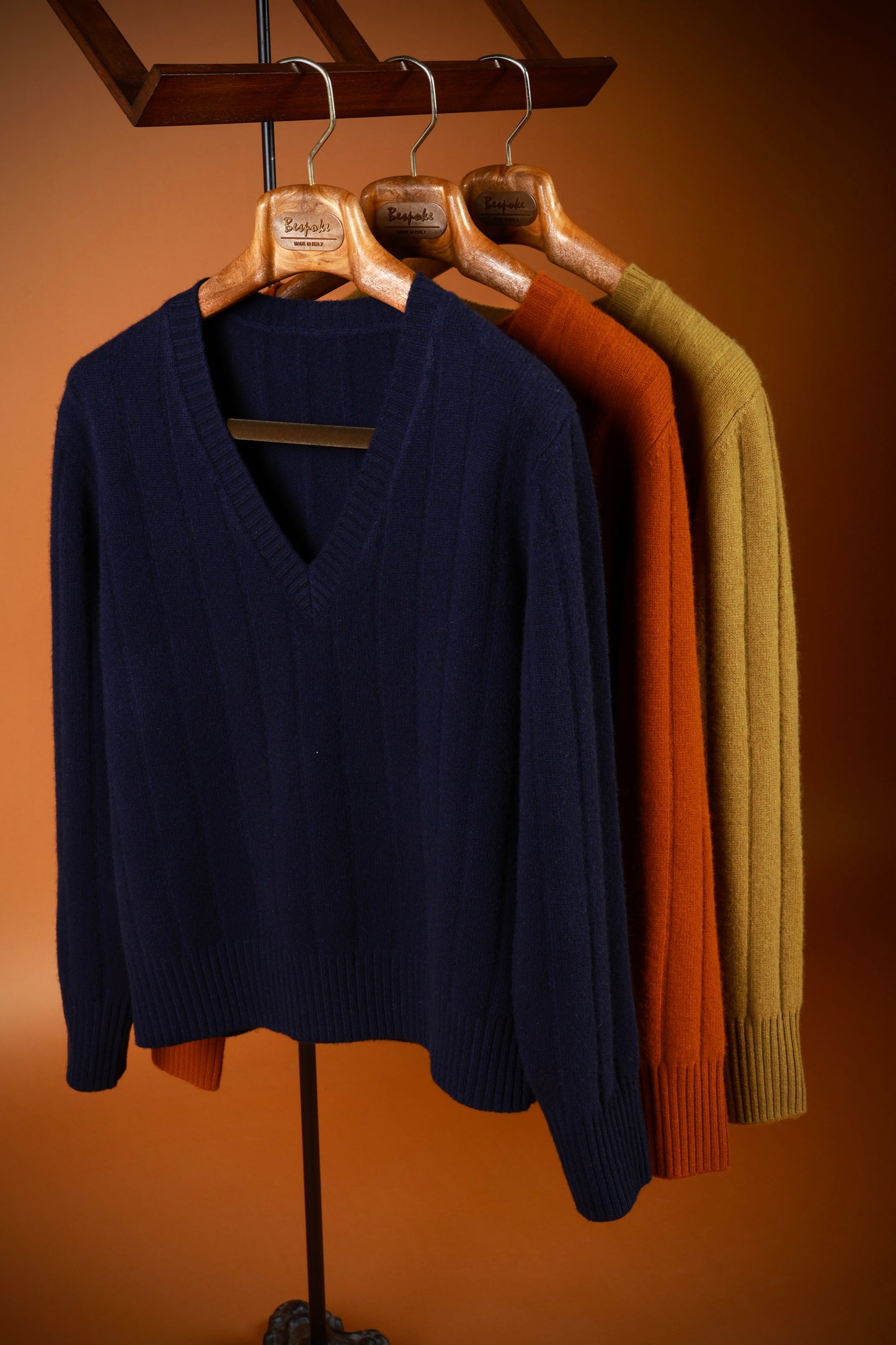 Caramel V-neck sweater 