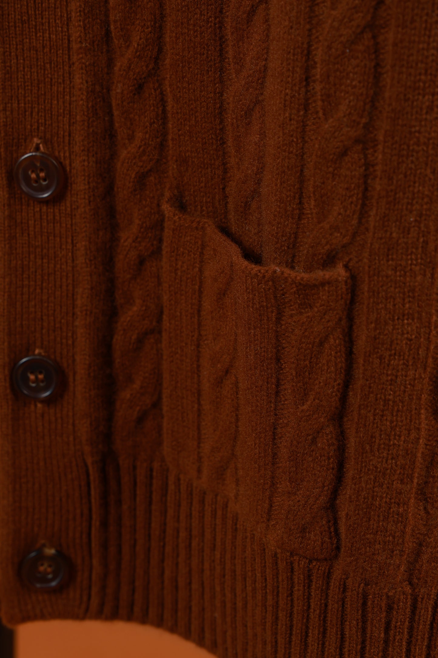 "Chestnut Brown" V-neck sweater vest 