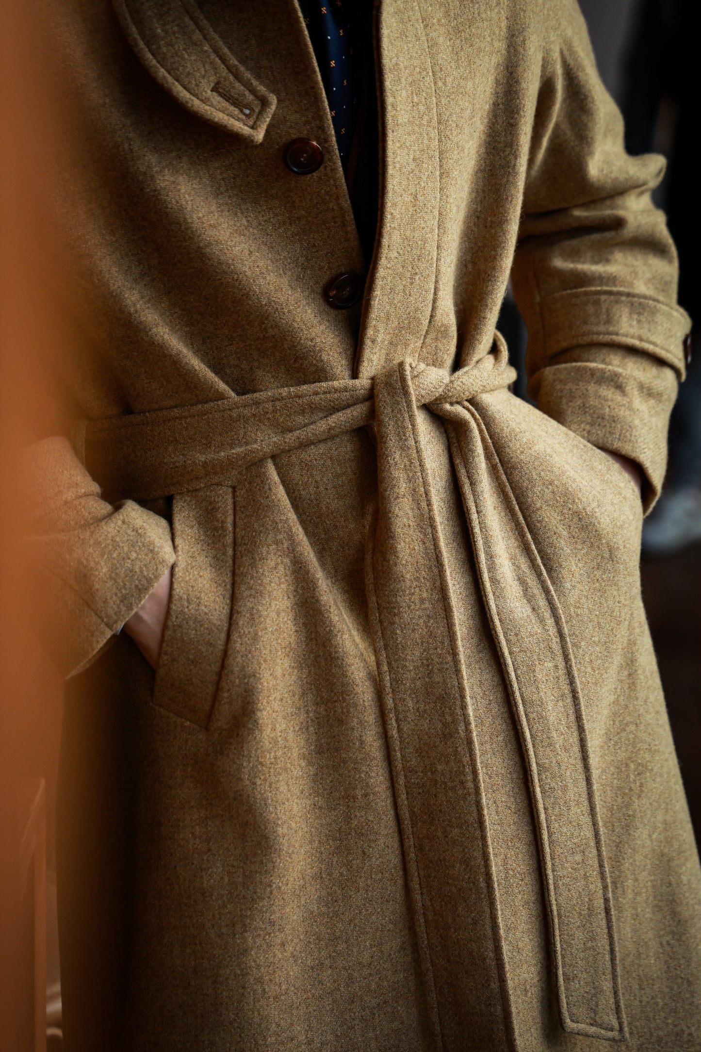 "Wheat Dunes" raglan sleeve Balmark coat 