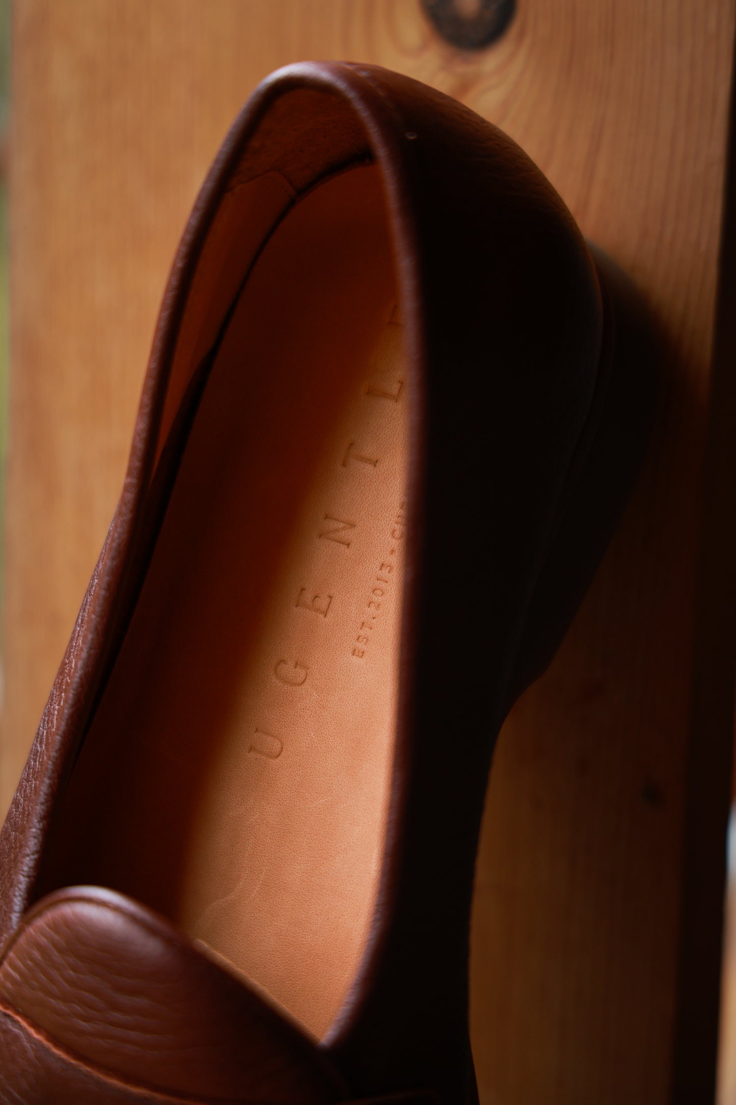 "Burgen Red" Deerskin Lychee Penny Loafer Loafers 