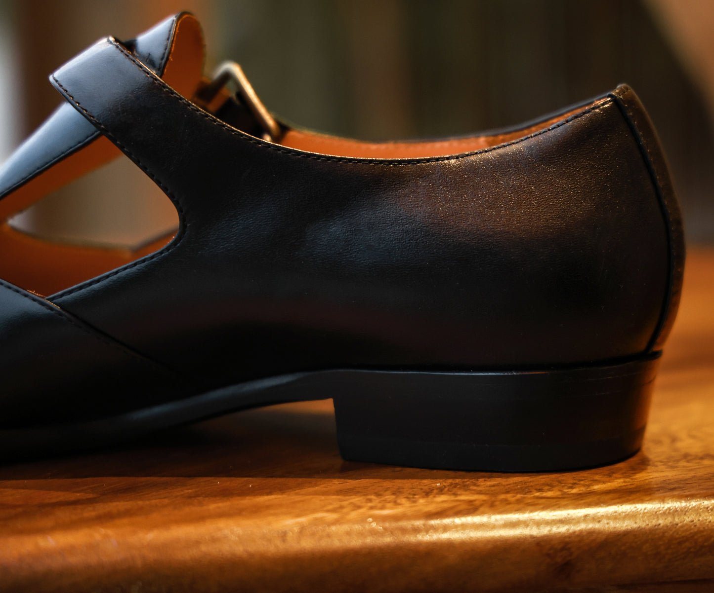 "Elegant Black" Calfskin Blake Roman Sandals 