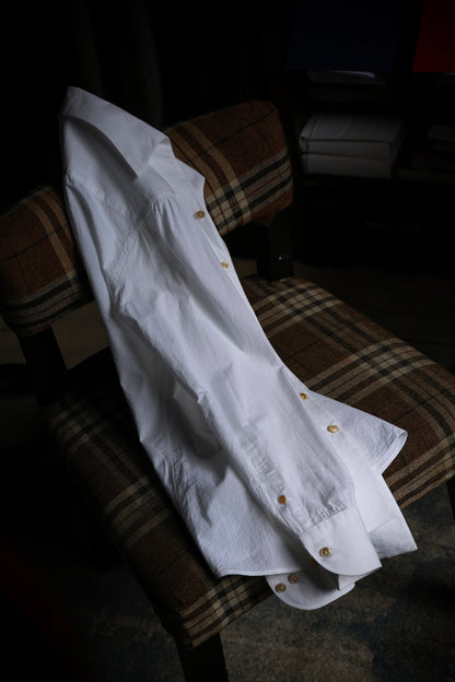 "Sea Salt Bubble Cotton" Seagull Collar Shirt 