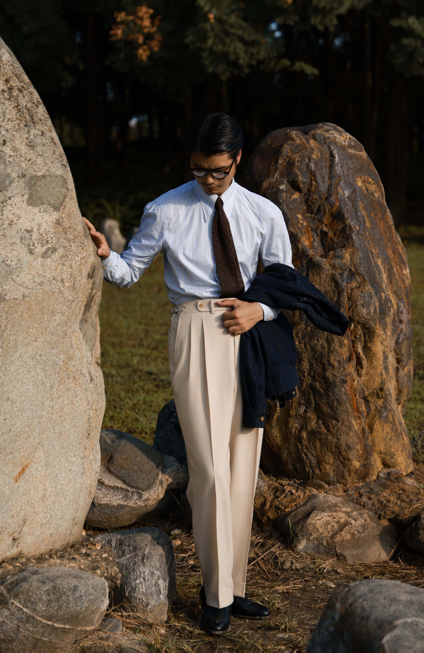 Long Point Collar Shirt — Sicilian Stripe